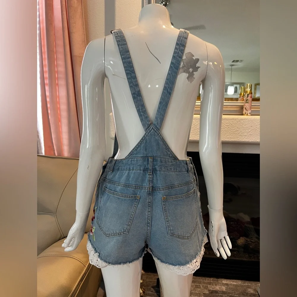 Love Tree Light Blue Denim Overalls - Picture 2 of 7